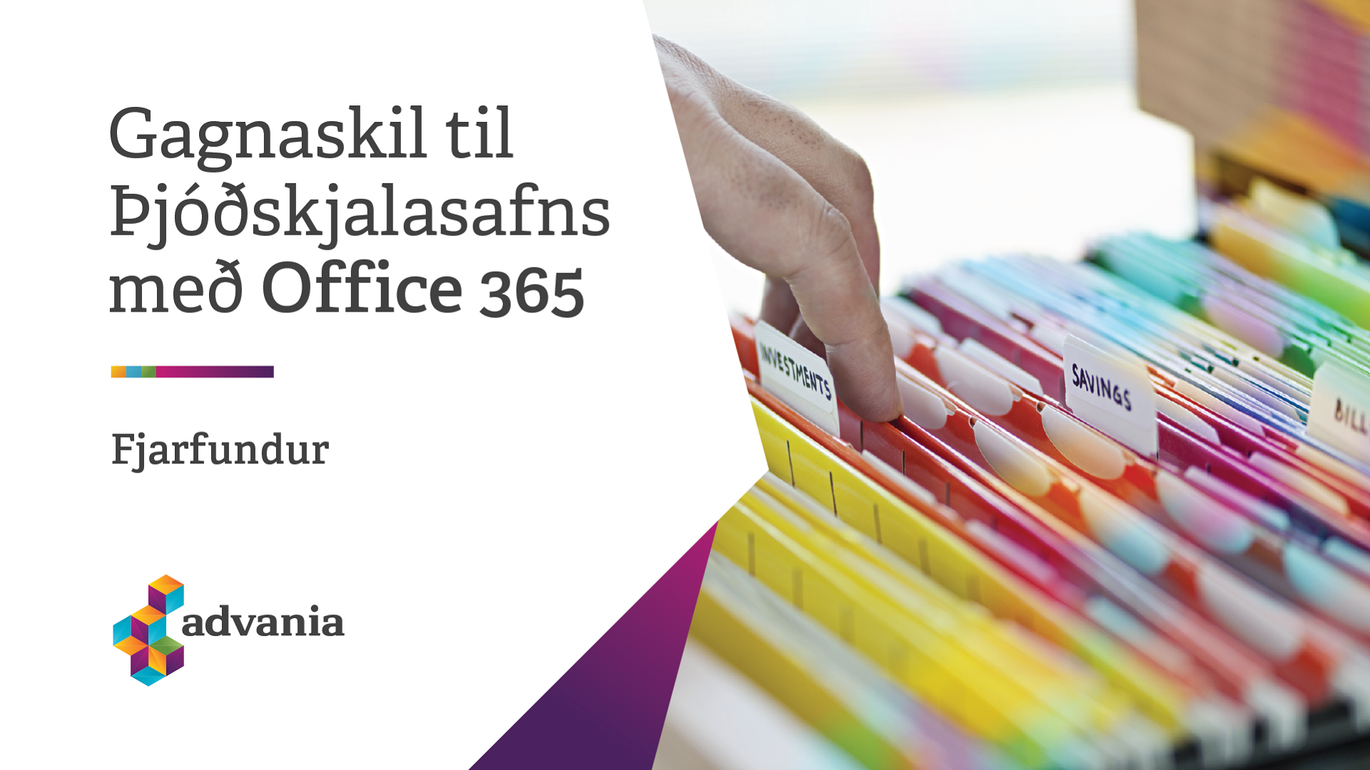 Image for event - Gagnaskil til Þjóðskjalasafns með Office 365