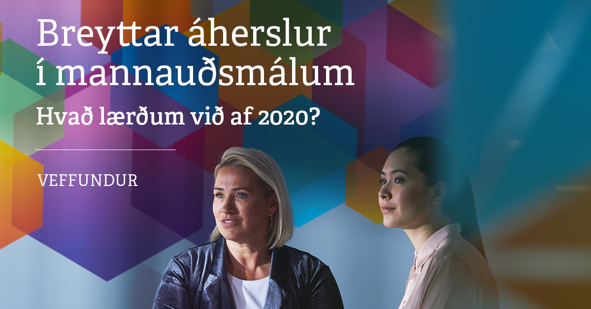 Image for event - Breyttar áherslur í mannauðsmálum - hvað lærðum við af 2020? 